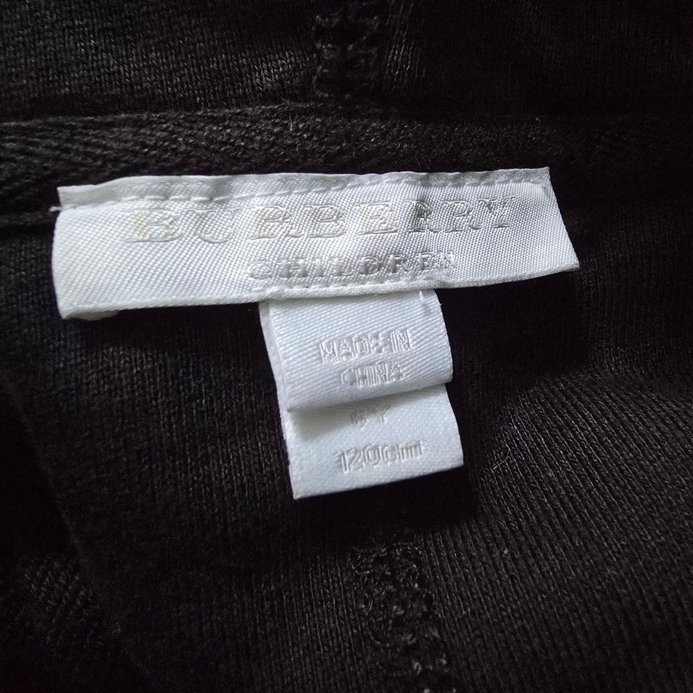 Burberry Kids Black Logo Zip Up Hoodie Sweatshirt Size 6Y 120cm 8008885 - Picture 3 of 6